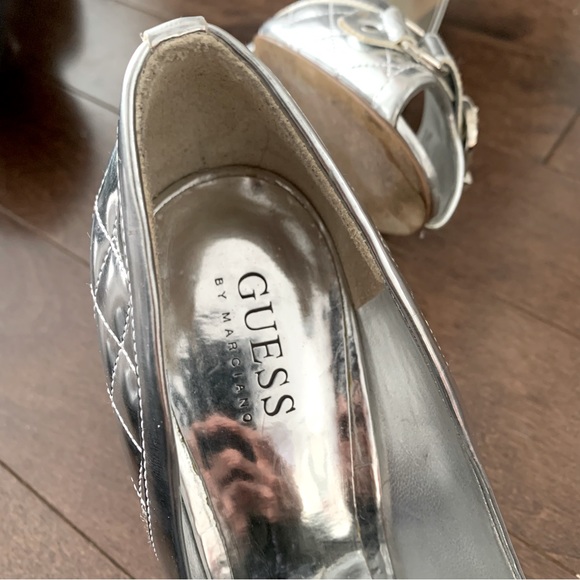 Guess Metallic Silver Heels - Picture 3 of 6